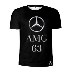 Мужская футболка 3D спортивная с принтом Mersedes AMG 63 в Тюмени, 100% полиэстер с улучшенными характеристиками | приталенный силуэт, круглая горловина, широкие плечи, сужается к линии бедра | 63. | amg | mersedes