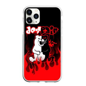 Чехол для iPhone 11 Pro матовый с принтом MONOKUMA в Тюмени, Силикон |  | anime | bear | black  white | danganronpa | kurokuma | monodam | monokuma | monomi | monotaro | pink | rabbit | school | shirokuma | аниме | главарь | мoноми | монокума | черно белый | школа