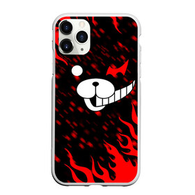 Чехол для iPhone 11 Pro матовый с принтом MONOKUMA в Тюмени, Силикон |  | anime | bear | black  white | danganronpa | kurokuma | monodam | monokuma | monomi | monotaro | pink | rabbit | school | shirokuma | аниме | главарь | мoноми | монокума | черно белый | школа