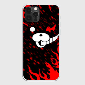 Чехол для iPhone 12 Pro Max с принтом MONOKUMA в Тюмени, Силикон |  | Тематика изображения на принте: anime | bear | black  white | danganronpa | kurokuma | monodam | monokuma | monomi | monotaro | pink | rabbit | school | shirokuma | аниме | главарь | мoноми | монокума | черно белый | школа