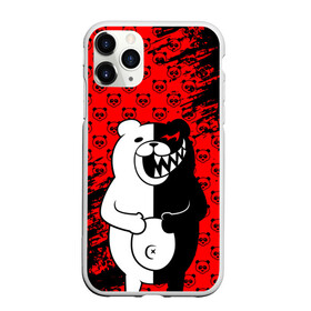 Чехол для iPhone 11 Pro Max матовый с принтом MONOKUMA в Тюмени, Силикон |  | anime | bear | black  white | danganronpa | kurokuma | monodam | monokuma | monomi | monotaro | pink | rabbit | school | shirokuma | аниме | главарь | мoноми | монокума | черно белый | школа