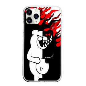 Чехол для iPhone 11 Pro матовый с принтом MONOKUMA в Тюмени, Силикон |  | anime | bear | black  white | danganronpa | kurokuma | monodam | monokuma | monomi | monotaro | pink | rabbit | school | shirokuma | аниме | главарь | мoноми | монокума | черно белый | школа