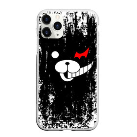 Чехол для iPhone 11 Pro матовый с принтом MONOKUMA в Тюмени, Силикон |  | anime | bear | black  white | danganronpa | kurokuma | monodam | monokuma | monomi | monotaro | pink | rabbit | school | shirokuma | аниме | главарь | мoноми | монокума | черно белый | школа