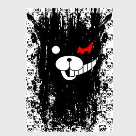 Скетчбук с принтом MONOKUMA в Тюмени, 100% бумага
 | 48 листов, плотность листов — 100 г/м2, плотность картонной обложки — 250 г/м2. Листы скреплены сверху удобной пружинной спиралью | anime | bear | black  white | danganronpa | kurokuma | monodam | monokuma | monomi | monotaro | pink | rabbit | school | shirokuma | аниме | главарь | мoноми | монокума | черно белый | школа