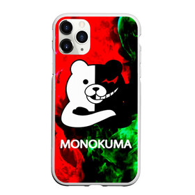 Чехол для iPhone 11 Pro матовый с принтом MONOKUMA в Тюмени, Силикон |  | anime | bear | black  white | danganronpa | kurokuma | monodam | monokuma | monomi | monotaro | pink | rabbit | school | shirokuma | аниме | главарь | мoноми | монокума | черно белый | школа