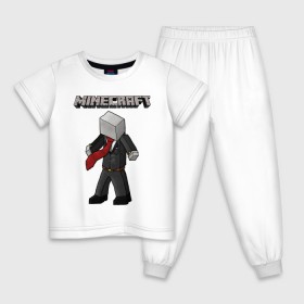 Детская пижама хлопок с принтом Слендермен - Minecraft в Тюмени, 100% хлопок |  брюки и футболка прямого кроя, без карманов, на брюках мягкая резинка на поясе и по низу штанин
 | Тематика изображения на принте: 