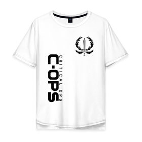 Мужская футболка хлопок Oversize с принтом Critical Ops в Тюмени, 100% хлопок | свободный крой, круглый ворот, “спинка” длиннее передней части | Тематика изображения на принте: 