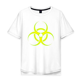 Мужская футболка хлопок Oversize с принтом BIOHAZARD в Тюмени, 100% хлопок | свободный крой, круглый ворот, “спинка” длиннее передней части | Тематика изображения на принте: biohazard | radiation | re | re3 | residenr evil | toxic | virusвирус | world war z | биохазард | обитель зла | радиация | токсик | эпидемия
