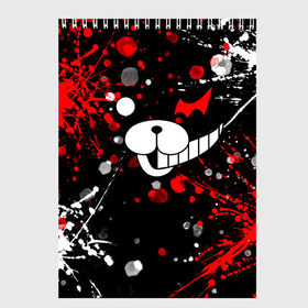 Скетчбук с принтом MONOKUMA в Тюмени, 100% бумага
 | 48 листов, плотность листов — 100 г/м2, плотность картонной обложки — 250 г/м2. Листы скреплены сверху удобной пружинной спиралью | anime | bear | black  white | danganronpa | kurokuma | monodam | monokuma | monomi | monotaro | pink | rabbit | school | shirokuma | аниме | главарь | мoноми | монокума | черно белый | школа