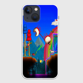 Чехол для iPhone 13 mini с принтом TERRARIA GAME в Тюмени,  |  | game | pixel | terraria | игра | пиксель | террариа