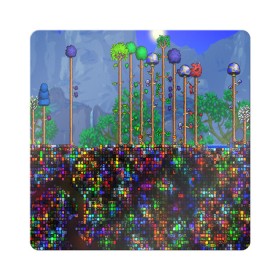 Магнит виниловый Квадрат с принтом TERRARIA в Тюмени, полимерный материал с магнитным слоем | размер 9*9 см, закругленные углы | game | pixel | terraria | игра | пиксель | террариа