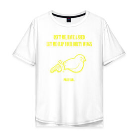 Мужская футболка хлопок Oversize с принтом NIRVANA (Polly) в Тюмени, 100% хлопок | свободный крой, круглый ворот, “спинка” длиннее передней части | cobain | kurt | nirvana | song | кобейн | курт | нирвана