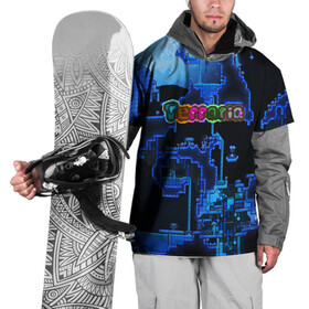 Накидка на куртку 3D с принтом Terraria в Тюмени, 100% полиэстер |  | Тематика изображения на принте: game | pixel | terraria | игра | пиксель | террариа