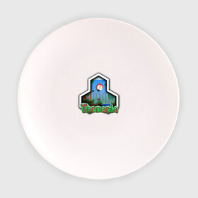 Тарелка с принтом Terraria в Тюмени, фарфор | диаметр - 210 мм
диаметр для нанесения принта - 120 мм | game | logo | teraria | terraria | игра | инди игра | логотип | надпись | терария | террария