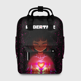 Женский рюкзак 3D UNDERTALE FRISK: в Тюмени, 100% полиэстер | лямки с регулируемой длиной, сверху ручки, чтобы рюкзак нести как сумку. Основное отделение закрывается на молнию, как и внешний карман. Внутри два дополнительных кармана, один из которых закрывается на молнию. По бокам два дополнительных кармашка, куда поместится маленькая бутылочка
 | Тематика изображения на принте: asriel dreemurr | chara | frisk | gaster blaster | sans | undertale | азриэль дримурр | андертейл | андрайн | гастер | меттатон | санс | фриск | чара