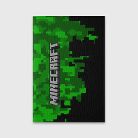 Обложка для паспорта матовая кожа с принтом MINECRAFT в Тюмени, натуральная матовая кожа | размер 19,3 х 13,7 см; прозрачные пластиковые крепления | block | creeper | cube | minecraft | pixel | блок | геометрия | крафт | крипер | кубики | майнкрафт | пиксели