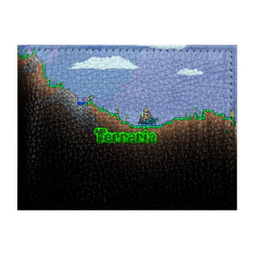 Обложка для студенческого билета с принтом terraria game в Тюмени, натуральная кожа | Размер: 11*8 см; Печать на всей внешней стороне | Тематика изображения на принте: game | pixel | terraria | игра | пиксель | террариа
