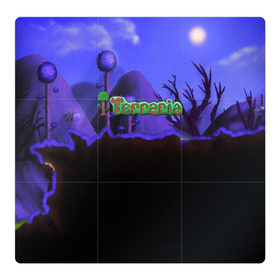 Магнитный плакат 3Х3 с принтом TERRARIA в Тюмени, Полимерный материал с магнитным слоем | 9 деталей размером 9*9 см | Тематика изображения на принте: game | pixel | terraria | игра | пиксель | террариа