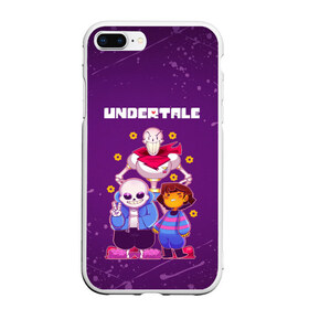 Чехол для iPhone 7Plus/8 Plus матовый с принтом UNDERTALE в Тюмени, Силикон | Область печати: задняя сторона чехла, без боковых панелей | asriel dreemurr | chara | frisk | gaster blaster | sans | undertale | азриэль дримурр | андертейл | андрайн | гастер | меттатон | санс | фриск | чара