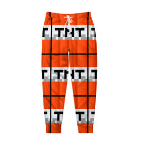 Мужские брюки 3D с принтом Minecraft-Динамит в Тюмени, 100% полиэстер | манжеты по низу, эластичный пояс регулируется шнурком, по бокам два кармана без застежек, внутренняя часть кармана из мелкой сетки | minecraft | майн | майнкрафт | минекрафт
