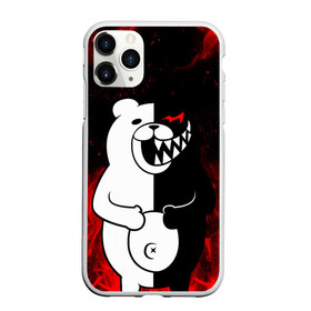 Чехол для iPhone 11 Pro матовый с принтом MONOKUMA в Тюмени, Силикон |  | anime | bear | black  white | danganronpa | kurokuma | monodam | monokuma | monomi | monotaro | rabbit | school | shirokuma | аниме | главарь | мoноми | монокума | черно белый | школа