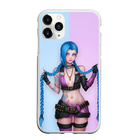 Чехол для iPhone 11 Pro матовый с принтом League of Legends Jinx в Тюмени, Силикон |  | art | braids | cartridges | character | game | girl | jinx | league of legends | lol | pigtails | tattoo | арт | девушка | джинкс | игра | косички | косы | лига легенд | лол | патроны | персонаж | тату