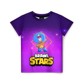 Детская футболка 3D с принтом Brawl Stars. El Brown в Тюмени, 100% гипоаллергенный полиэфир | прямой крой, круглый вырез горловины, длина до линии бедер, чуть спущенное плечо, ткань немного тянется | bo | brawl | brock | bull | colt | dynamike | elprimo | jessie | leon | moba | nita | shelly | stars | бо | брок | булл | джесси | динамайк | кольт | леон | нита | шелли | эльпримо