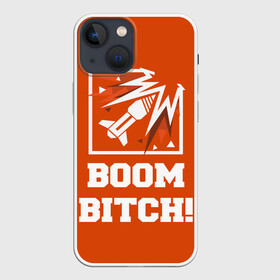 Чехол для iPhone 13 mini с принтом Boom Bitch в Тюмени,  |  | ace | diamond | epic | fails | funny | gameplay | mozzie | pro league | pvp | r6 | r6s | random | update | герой | дым | огонь | осада | пламя | радуга | снайпер | сражения | туман | шутер
