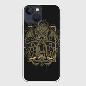 Чехол для iPhone 13 mini с принтом Cthulhu в Тюмени,  |  | call of cthulhu | cthulhu | lovecraft | valaybalalay | валайбалалай | зов | ктулху | лавкрафт | мистика | монстры | ужасы | фэнтези | хоррор