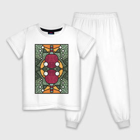 Детская пижама хлопок с принтом настольный теннис в Тюмени, 100% хлопок |  брюки и футболка прямого кроя, без карманов, на брюках мягкая резинка на поясе и по низу штанин
 | ping pong | настольный теннис | пинг понг | спорт | теннис