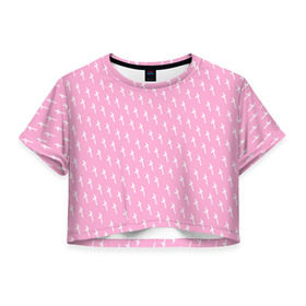 Женская футболка Crop-top 3D с принтом LiL PEEP Pattern в Тюмени, 100% полиэстер | круглая горловина, длина футболки до линии талии, рукава с отворотами | 