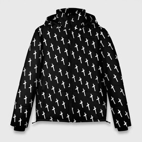 Мужская зимняя куртка 3D с принтом LiL PEEP Pattern в Тюмени, верх — 100% полиэстер; подкладка — 100% полиэстер; утеплитель — 100% полиэстер | длина ниже бедра, свободный силуэт Оверсайз. Есть воротник-стойка, отстегивающийся капюшон и ветрозащитная планка. 

Боковые карманы с листочкой на кнопках и внутренний карман на молнии. | Тематика изображения на принте: lil peep | lil prince | pink | зарубежная музыка | лил пип | маленький принц