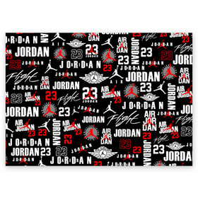 Поздравительная открытка с принтом MICHAEL JORDAN LOGOBOMBING в Тюмени, 100% бумага | плотность бумаги 280 г/м2, матовая, на обратной стороне линовка и место для марки
 | 23 | bulls | chicago bulls | jordan | logo | michael jordan | nba | paris saint germain | psg | red | sport | быки | джордан | лого | майкл джордан | псж | спорт | чикаго буллс