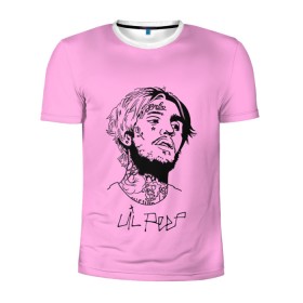 Мужская футболка 3D спортивная с принтом LIL PEEP в Тюмени, 100% полиэстер с улучшенными характеристиками | приталенный силуэт, круглая горловина, широкие плечи, сужается к линии бедра | lil peep | lil prince | pink | зарубежная музыка | лил пип | маленький принц