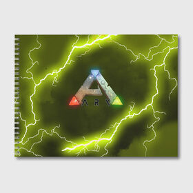 Альбом для рисования с принтом Ark Survival Evolved в Тюмени, 100% бумага
 | матовая бумага, плотность 200 мг. | ark survival evolved | dino | game | динозавр | игры