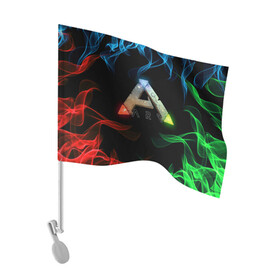 Флаг для автомобиля с принтом Ark Survival | АРК СУРВИВАЛ (Z) в Тюмени, 100% полиэстер | Размер: 30*21 см | ark survival evolved | dino | game | динозавр | игры