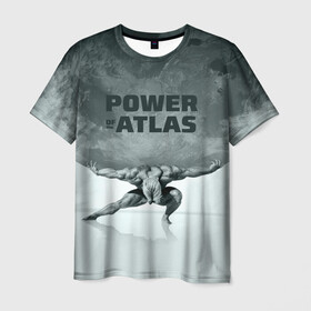 Мужская футболка 3D с принтом Power of the Atlas в Тюмени, 100% полиэфир | прямой крой, круглый вырез горловины, длина до линии бедер | atlas | power | powerlifting | sport | strength | weightlifting | атлант | бодибилдинг | качок | пауэрлифтинг | сила | спорт