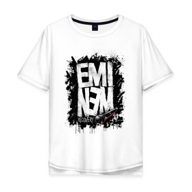 Мужская футболка хлопок Oversize с принтом EMINEM в Тюмени, 100% хлопок | свободный крой, круглый ворот, “спинка” длиннее передней части | eminem | rap | зарубежный реп | реп | эминем