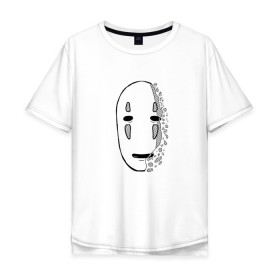 Мужская футболка хлопок Oversize с принтом Унесенные призраками, Аниме в Тюмени, 100% хлопок | свободный крой, круглый ворот, “спинка” длиннее передней части | 