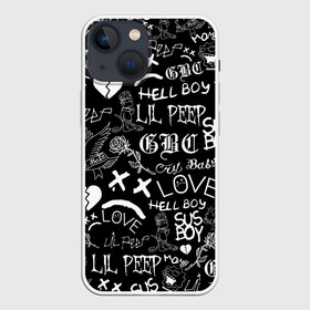 Чехол для iPhone 13 mini с принтом LIL PEEP LOGOBOMBING | ЛИЛ ПИП в Тюмени,  |  | lil peep | lil prince | pink | зарубежная музыка | лил пип | маленький принц