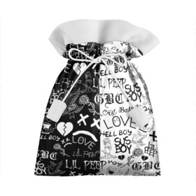 Подарочный 3D мешок с принтом LIL PEEP LOGOBOMBING | ЛИЛ ПИП в Тюмени, 100% полиэстер | Размер: 29*39 см | lil peep | lil prince | pink | зарубежная музыка | лил пип | маленький принц