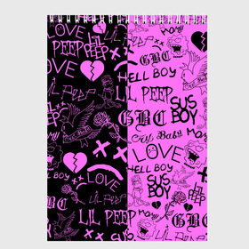 Скетчбук с принтом LIL PEEP LOGOBOMBING BLACK PINK в Тюмени, 100% бумага
 | 48 листов, плотность листов — 100 г/м2, плотность картонной обложки — 250 г/м2. Листы скреплены сверху удобной пружинной спиралью | Тематика изображения на принте: lil peep | lil prince | pink | зарубежная музыка | лил пип | маленький принц