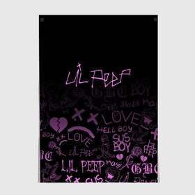 Постер с принтом LIL PEEP в Тюмени, 100% бумага
 | бумага, плотность 150 мг. Матовая, но за счет высокого коэффициента гладкости имеет небольшой блеск и дает на свету блики, но в отличии от глянцевой бумаги не покрыта лаком | lil peep | lil prince | pink | зарубежная музыка | лил пип | маленький принц
