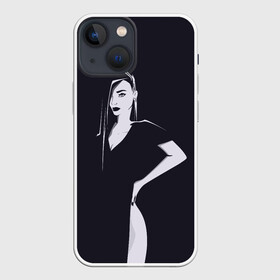 Чехол для iPhone 13 mini с принтом Girl в Тюмени,  |  | art | beautiful girl | brunette | girl | girl in a dress | арт | брюнетка | девушка | девушка в платье | красивая девушка