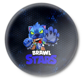 Значок с принтом Brawl Stars Blue Hex в Тюмени,  металл | круглая форма, металлическая застежка в виде булавки | Тематика изображения на принте: brawl | brawl st | brawl stars | colt | dynamike | game | hex | leon | logo | mobo | poco | shelly | stars | бравл | динамайк | игра | игры | кольт | леон | лого | мобильные игры | надпись | поко | старс | шелли