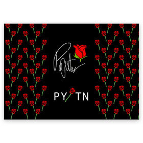 Поздравительная открытка с принтом PAYTON MOORMEIER - ТИКТОК в Тюмени, 100% бумага | плотность бумаги 280 г/м2, матовая, на обратной стороне линовка и место для марки
 | ek | ek team | family | kreed | егор булаткин | егор крид | ек | крид