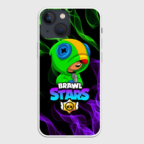 Чехол для iPhone 13 mini с принтом BRAWL STARS LEON в Тюмени,  |  | bibi | brawl stars | crow | el brown | leon | leon shark | max | sally leon | shark | stars | werewolf | акула | биби | ворон | леон | оборотень