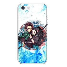 Чехол для iPhone 5/5S матовый с принтом KIMETSU NO YAIBA в Тюмени, Силикон | Область печати: задняя сторона чехла, без боковых панелей | demon slayer | demon slayer: kimetsu no yaiba | kimetsu | kimetsu no yaiba | nezuko | slayer | tanjiro | клинок рассекающий демонов | незуко | танджиро | шинобу кочо