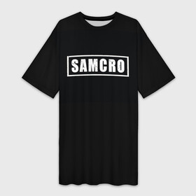 Платье-футболка 3D с принтом Сыны анархии в Тюмени,  |  | anarchy | samcro | soa | sons of anarchy | жнец | жнец с косой | самкро | сыны анархии