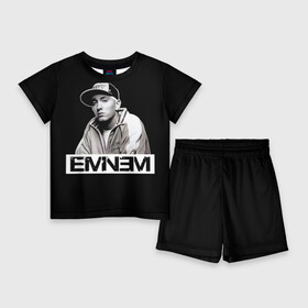 Детский костюм с шортами 3D с принтом Eminem в Тюмени,  |  | eminem | evil | ken kaniff | marshall bruce mathers iii | mm | rap | slim shady | маршалл брюс мэтерс iii | рэп | рэп рок | хип хоп | хорроркор | эминем